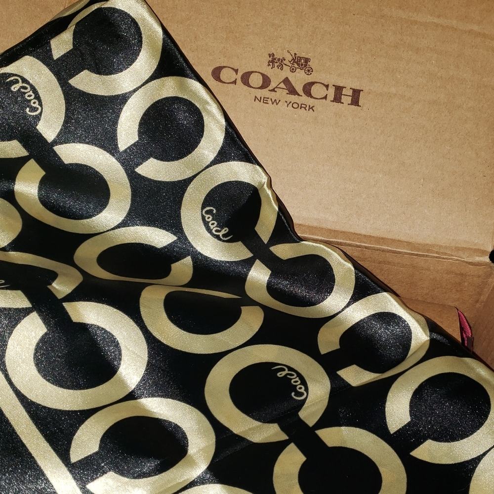 Coach Silk Scarf New without Tags